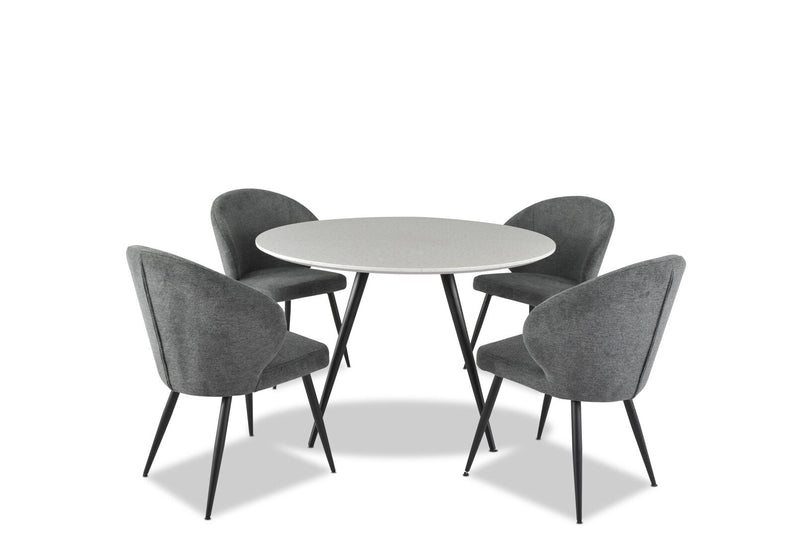 REYNOLDS SET OF 2 DINING CHAIRS 	CHARCOAL