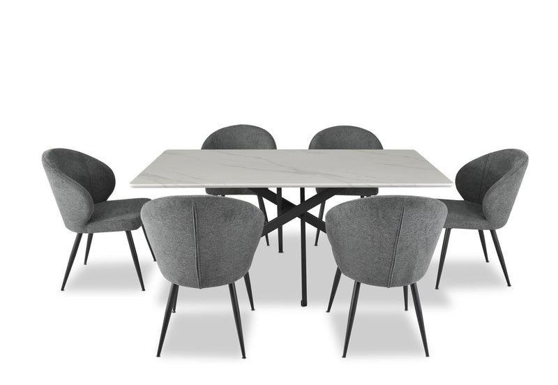 REYNOLDS SET OF 2 DINING CHAIRS 	CHARCOAL