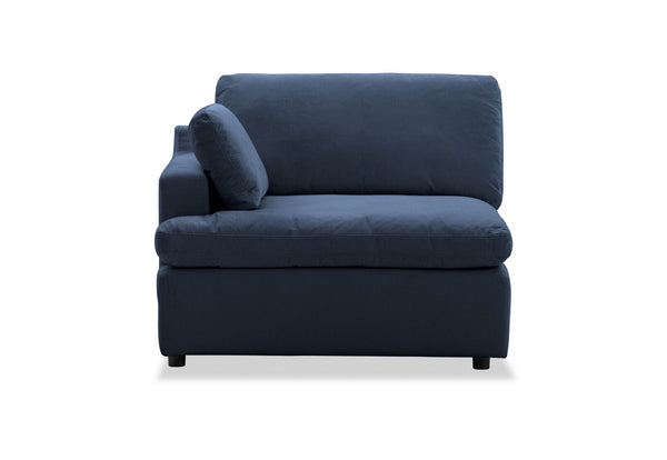 SUNNI FABRIC MODULAR LEFT HAND FACING CHAIR NAVY