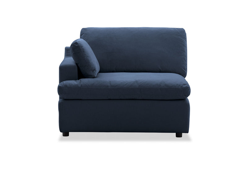 SUNNI FABRIC MODULAR LEFT HAND FACING CHAIR NAVY