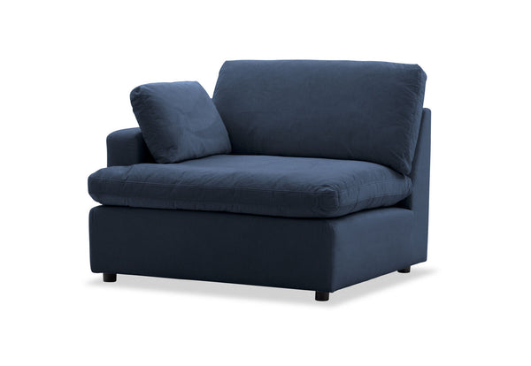 SUNNI FABRIC MODULAR LEFT HAND FACING CHAIR NAVY