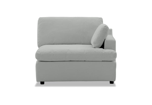 SUNNI FABRIC MODULAR RIGHT HAND FACING CHAIR LIGHT GREY