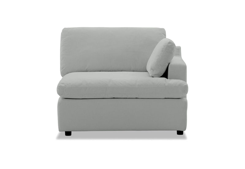 SUNNI FABRIC MODULAR RIGHT HAND FACING CHAIR LIGHT GREY