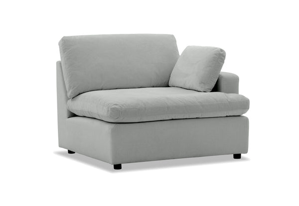 SUNNI FABRIC MODULAR RIGHT HAND FACING CHAIR LIGHT GREY