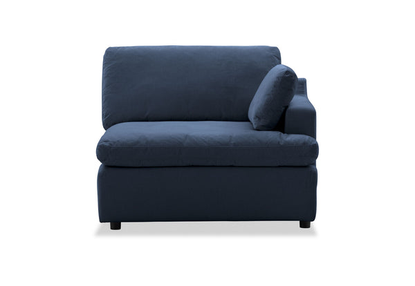 SUNNI FABRIC MODULAR RIGHT HAND FACING CHAIR NAVY