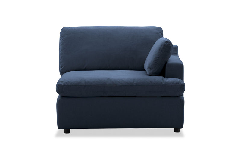 SUNNI FABRIC MODULAR RIGHT HAND FACING CHAIR NAVY