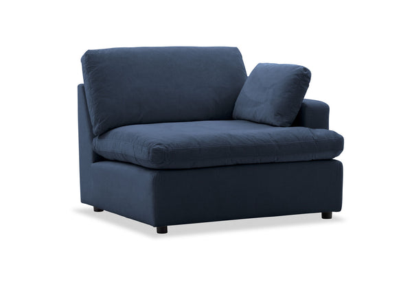 SUNNI FABRIC MODULAR RIGHT HAND FACING CHAIR NAVY