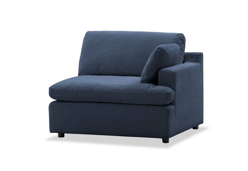 SUNNI FABRIC MODULAR RIGHT HAND FACING CHAIR NAVY