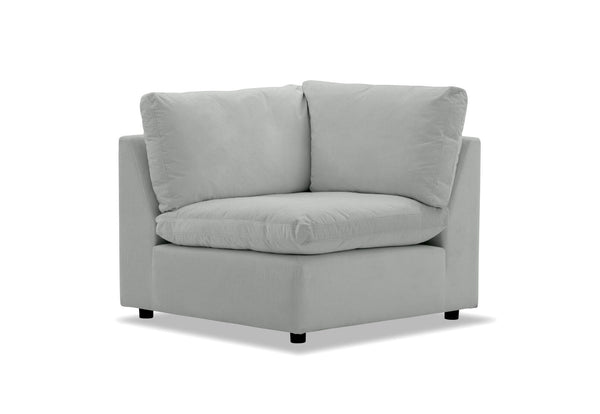 SUNNI FABRIC MODULAR CORNER WEDGE LIGHT GREY