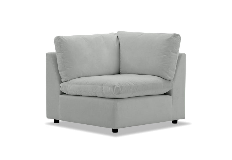 SUNNI FABRIC MODULAR CORNER WEDGE LIGHT GREY