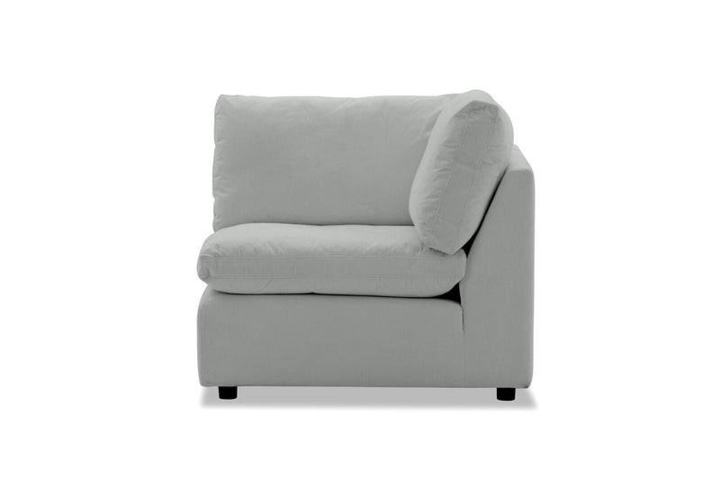 SUNNI FABRIC MODULAR CORNER WEDGE LIGHT GREY