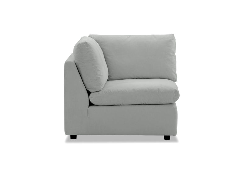 SUNNI FABRIC MODULAR CORNER WEDGE LIGHT GREY