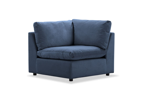 SUNNI FABRIC MODULAR CORNER WEDGE NAVY