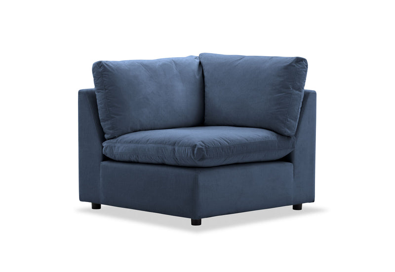 SUNNI FABRIC MODULAR CORNER WEDGE NAVY