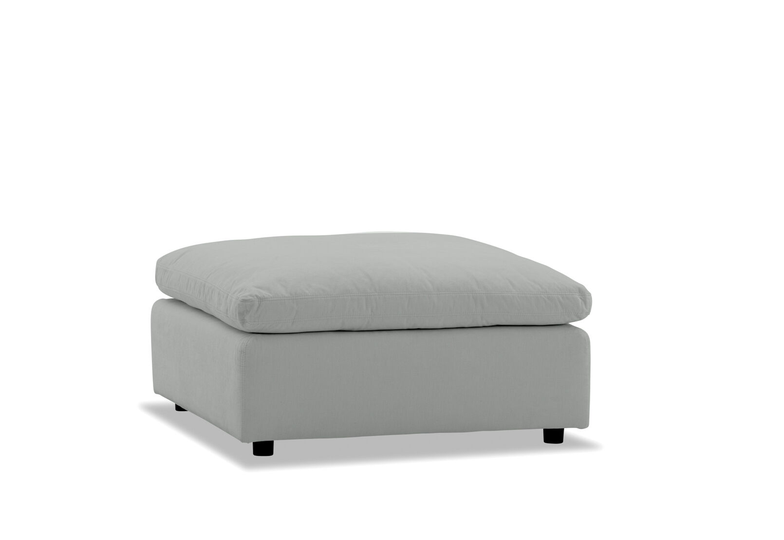 SUNNI FABRIC OTTOMAN LIGHT GREY