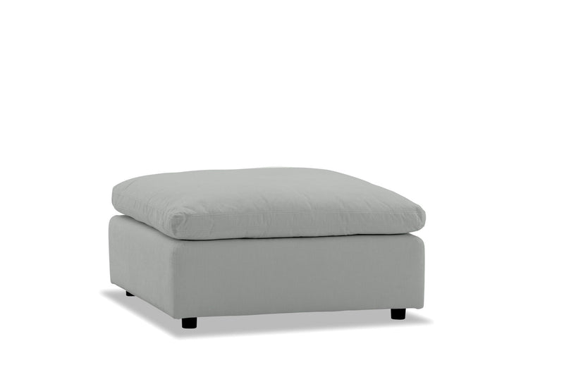 SUNNI FABRIC OTTOMAN LIGHT GREY