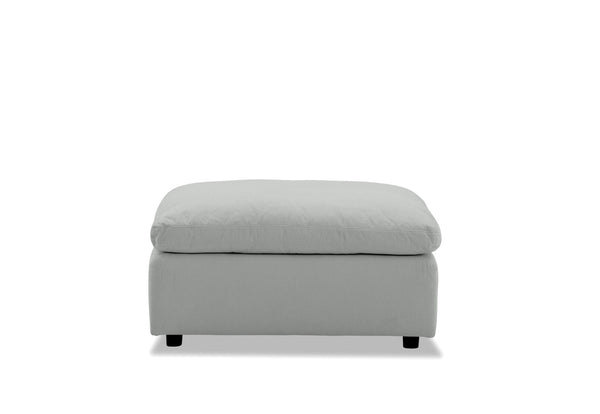 SUNNI FABRIC OTTOMAN LIGHT GREY