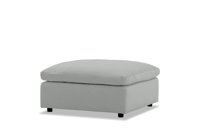 SUNNI FABRIC OTTOMAN LIGHT GREY