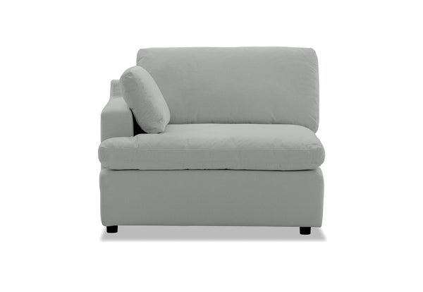 SUNNI FABRIC MODULAR LEFT HAND FACING CHAIR LIGHT GREY