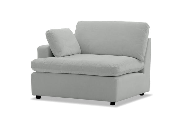 SUNNI FABRIC MODULAR LEFT HAND FACING CHAIR LIGHT GREY