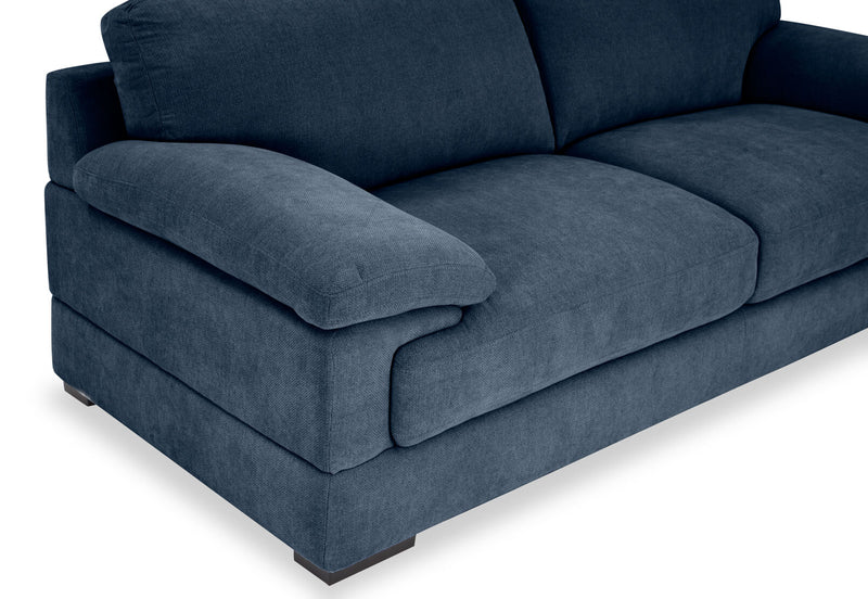 CANDACE FABRIC 3 SEATER SOFA NAVY