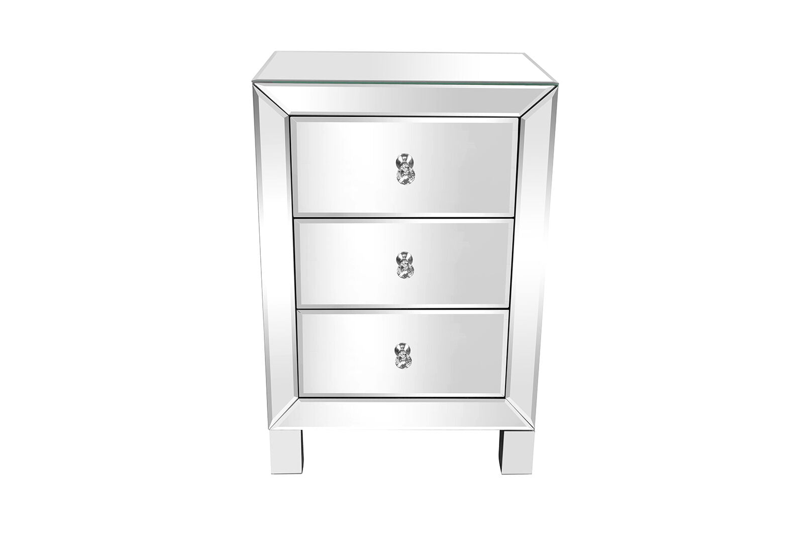 SAN ROQUE 3 DRAWER BEDSIDE SILVER