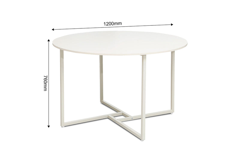 DELEON DINING TABLE OFF WHITE