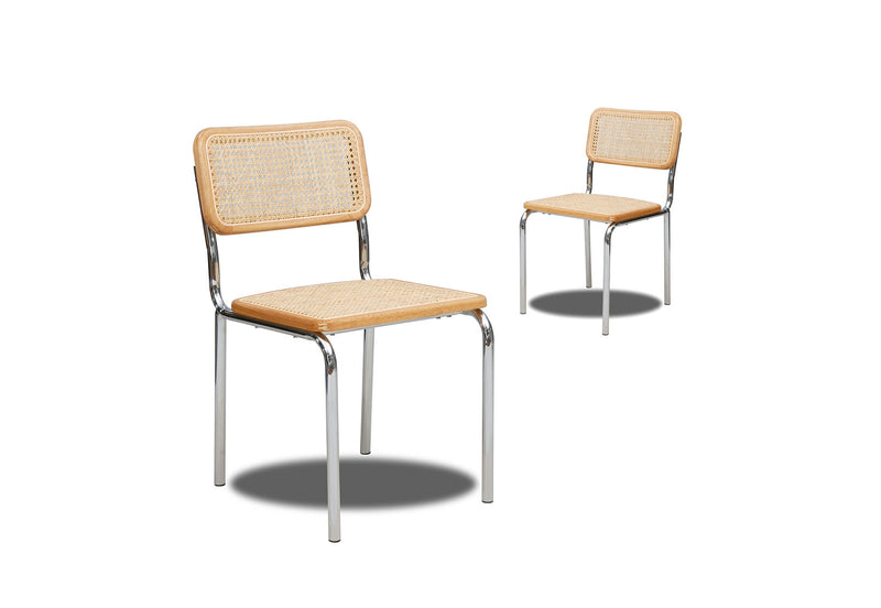 FITZGERALD SET OF 2 DINING CHAIRS 	NATURAL