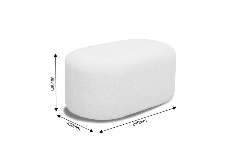 GILMORE OTTOMAN WHITE
