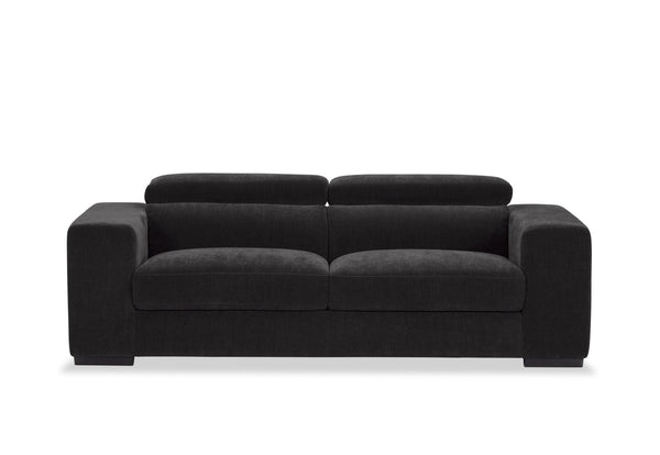 DARIO FABRIC 2.5 SEATER SOFA CHARCOAL
