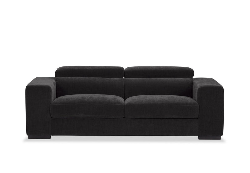 DARIO FABRIC 2.5 SEATER SOFA CHARCOAL