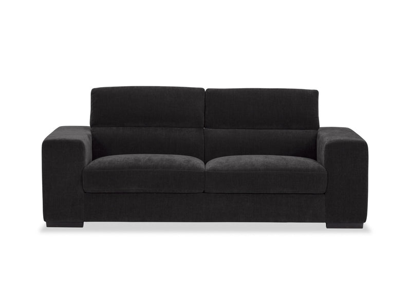 DARIO FABRIC 2.5 SEATER SOFA CHARCOAL