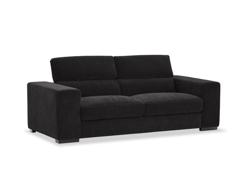 DARIO FABRIC 2.5 SEATER SOFA CHARCOAL