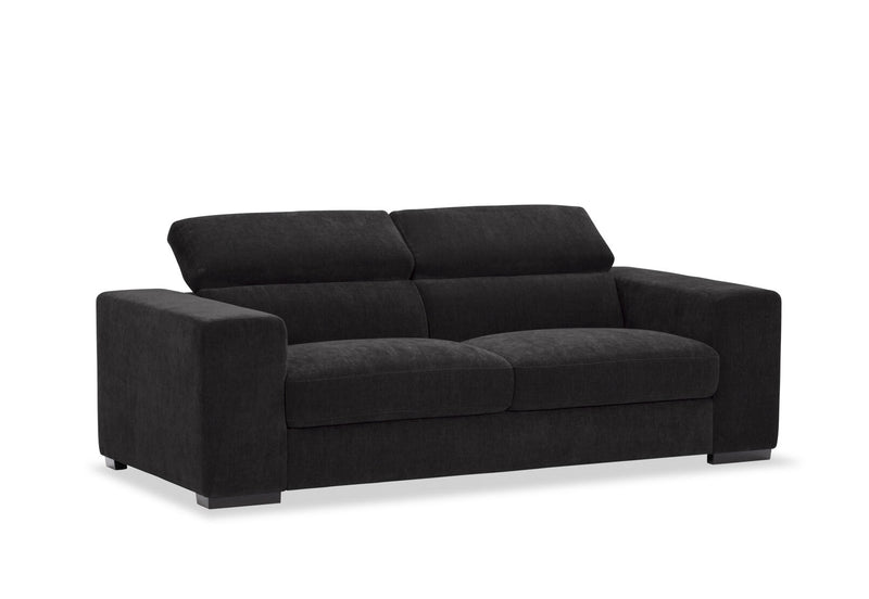 DARIO FABRIC 2.5 SEATER SOFA CHARCOAL