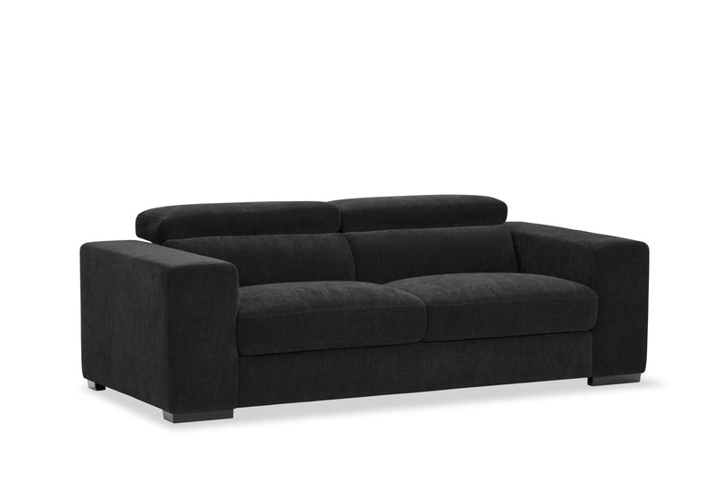 DARIO FABRIC 2.5 SEATER SOFA CHARCOAL