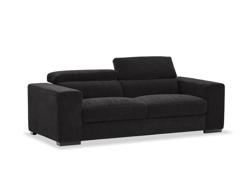 DARIO FABRIC 2.5 SEATER SOFA CHARCOAL