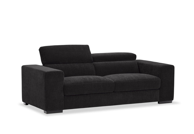 DARIO FABRIC 2.5 SEATER SOFA CHARCOAL
