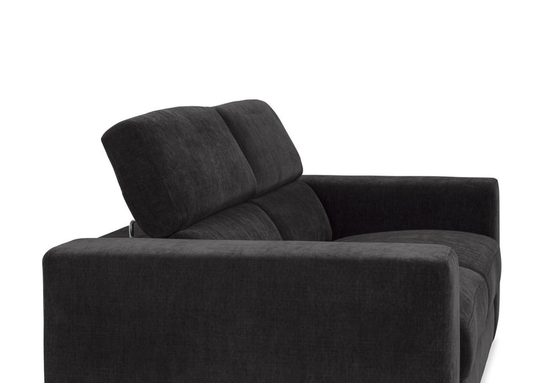 DARIO FABRIC 2.5 SEATER SOFA CHARCOAL