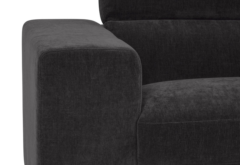 DARIO FABRIC 2.5 SEATER SOFA CHARCOAL