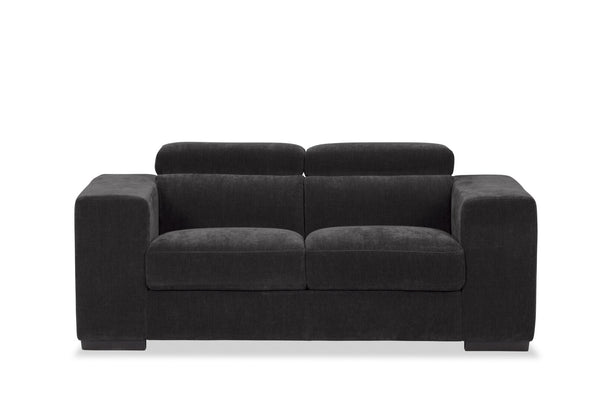 DARIO FABRIC 2 SEATER SOFA CHARCOAL