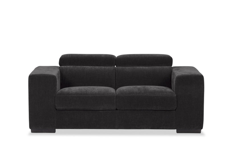 DARIO FABRIC 2 SEATER SOFA CHARCOAL