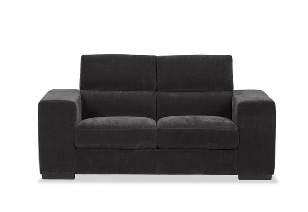 DARIO FABRIC 2 SEATER SOFA CHARCOAL