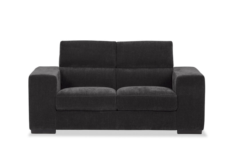 DARIO FABRIC 2 SEATER SOFA CHARCOAL
