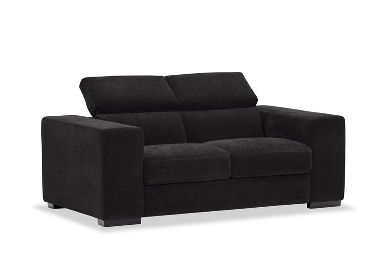 DARIO FABRIC 2 SEATER SOFA CHARCOAL