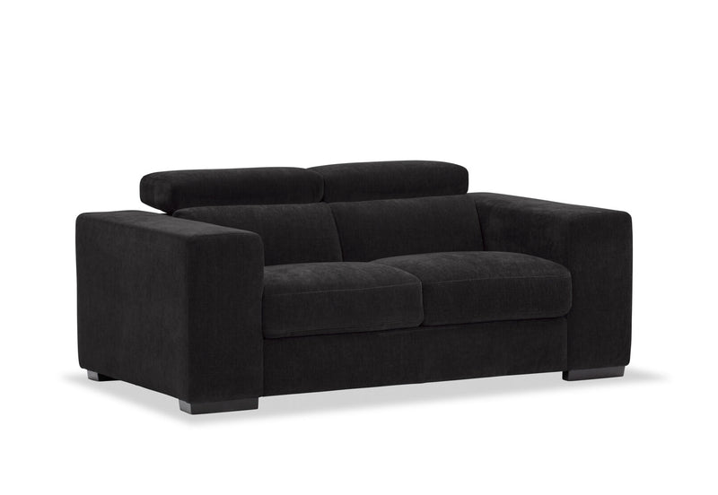 DARIO FABRIC 2 SEATER SOFA CHARCOAL