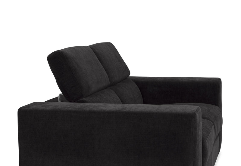 DARIO FABRIC 2 SEATER SOFA CHARCOAL