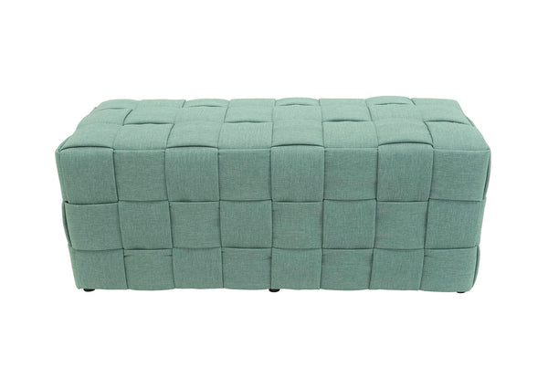 NOLAN LIGHT GREEN OTTOMAN BENCH LIGHT GREEN