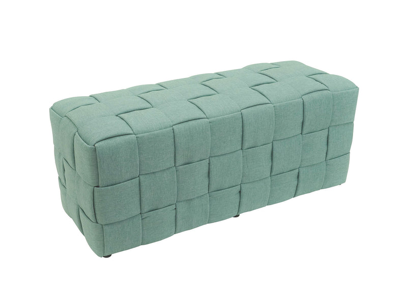 NOLAN LIGHT GREEN OTTOMAN BENCH LIGHT GREEN