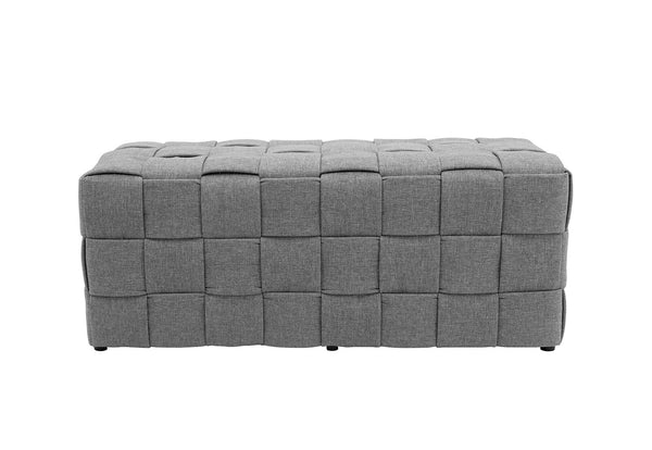 NOLAN LIGHT GREY OTTOMAN BENCH LIGHT GREY