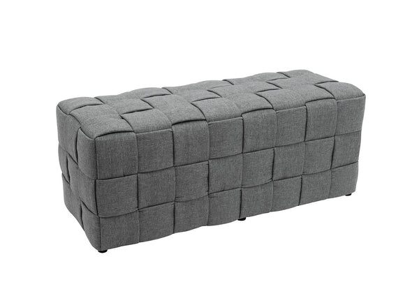 NOLAN LIGHT GREY OTTOMAN BENCH LIGHT GREY